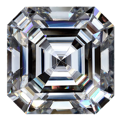 Asscher Cut Moissanite Stone With Certificate Only — D Color VVS1