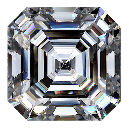 Asscher Cut Moissanite Stone With Certificate Only — D Color VVS1