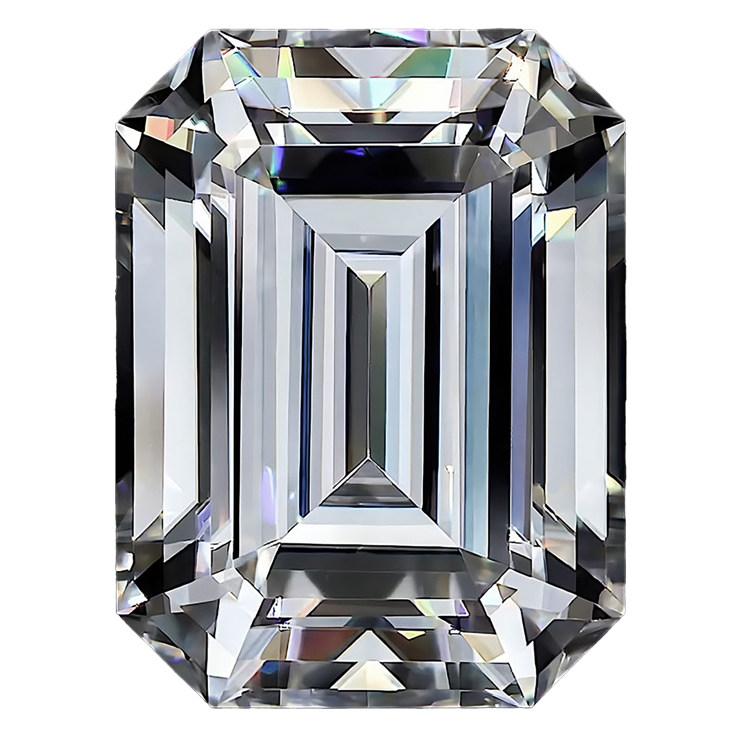 Emerald Cut Moissanite Stone With Certificate Only — D Color VVS1