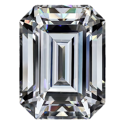 Emerald Cut Moissanite Stone With Certificate Only — D Color VVS1