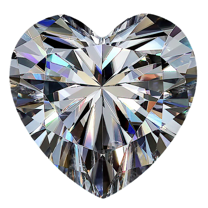 Heart Cut Moissanite Stone With Certificate Only — D Color VVS1
