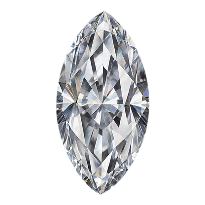 Marquise Cut Moissanite Stone With Certificate Only — D Color VVS1