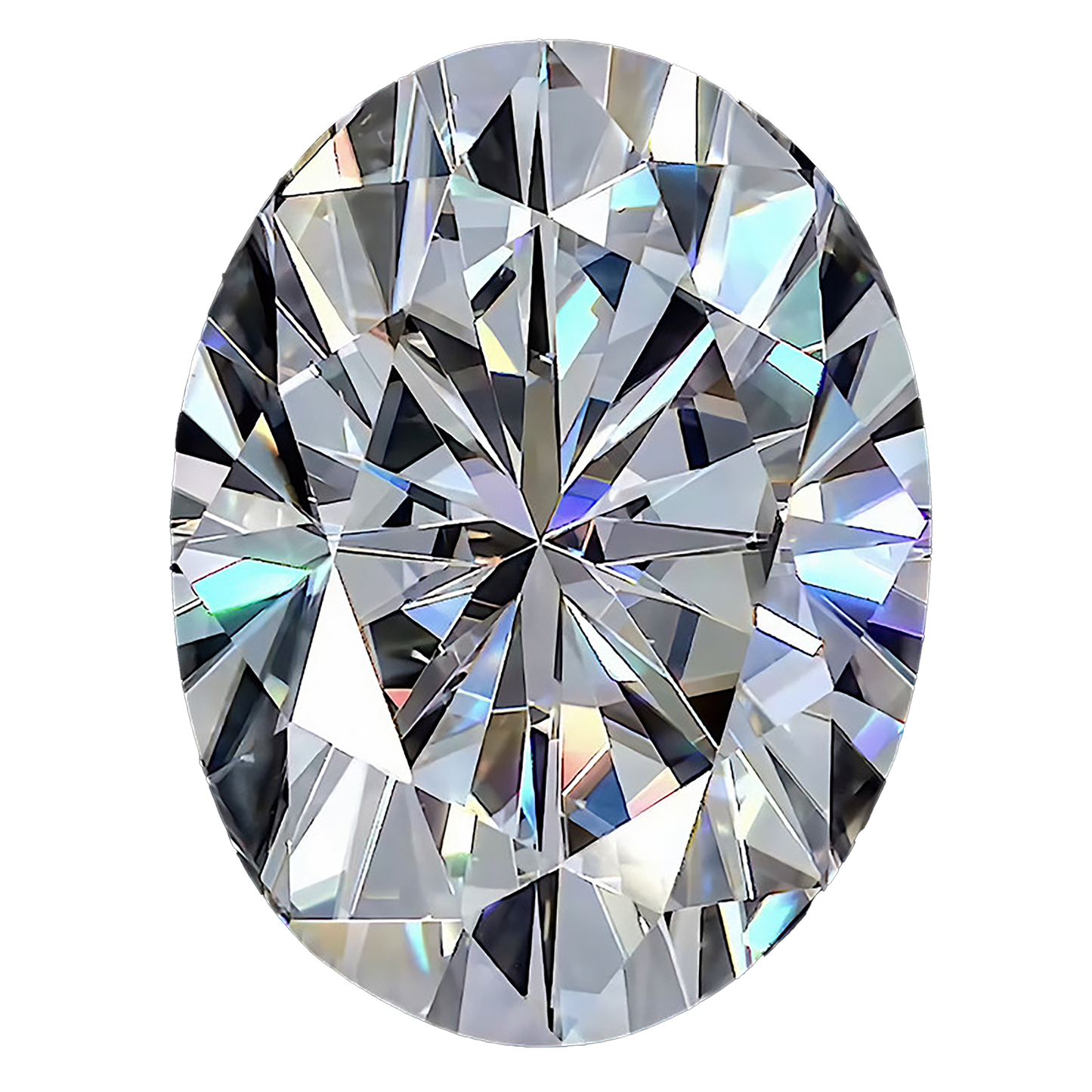 Oval Cut Moissanite Stone With Certificate Only — D Color VVS1