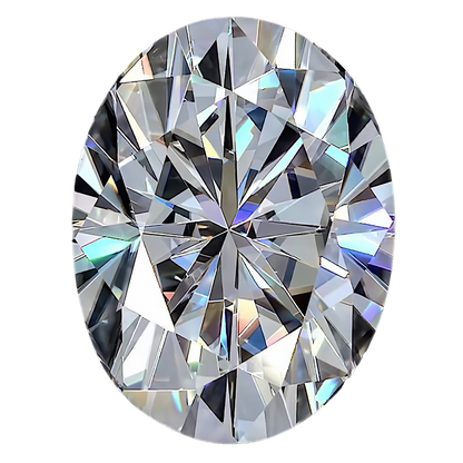 Oval Cut Moissanite Stone With Certificate Only — D Color VVS1