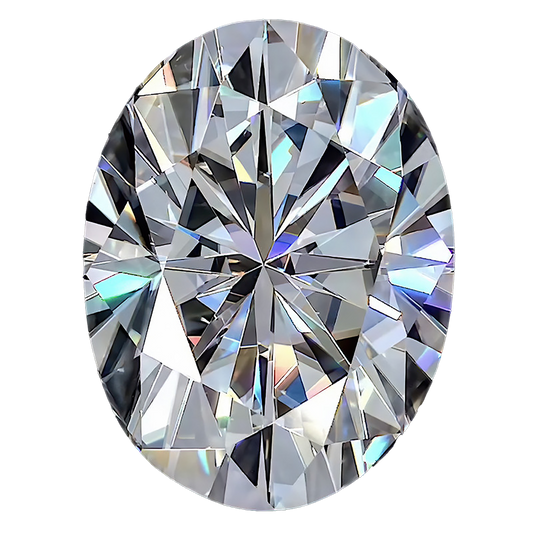 Oval Cut Moissanite Stone With Certificate Only — D Color VVS1