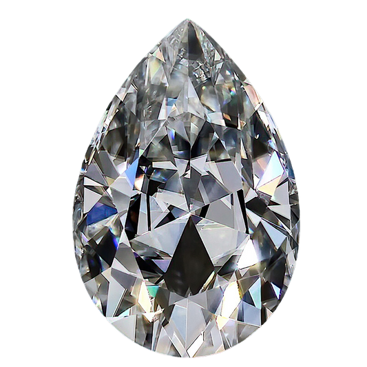 Pear Cut Moissanite Stone With Certificate Only — D Color VVS1