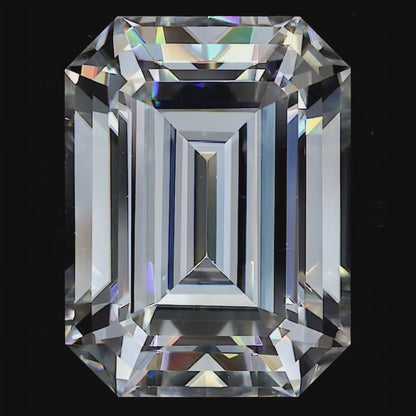 Emerald Cut Moissanite Stone With Certificate Only — D Color VVS1