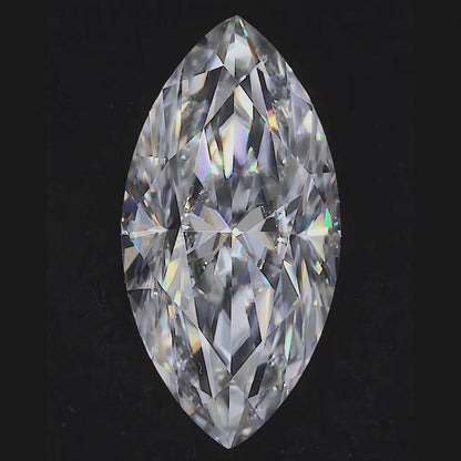 Marquise Cut Moissanite Stone With Certificate Only — D Color VVS1