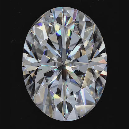 Oval Cut Moissanite Stone With Certificate Only — D Color VVS1