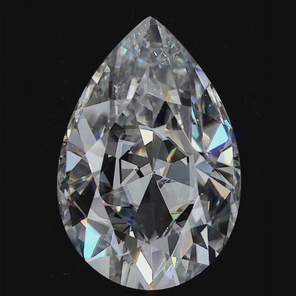 Pear Cut Moissanite Stone With Certificate Only — D Color VVS1