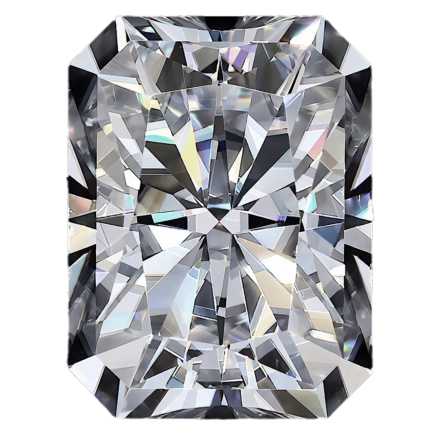 Radiant Cut Moissanite Stone With Certificate Only — D Color VVS1